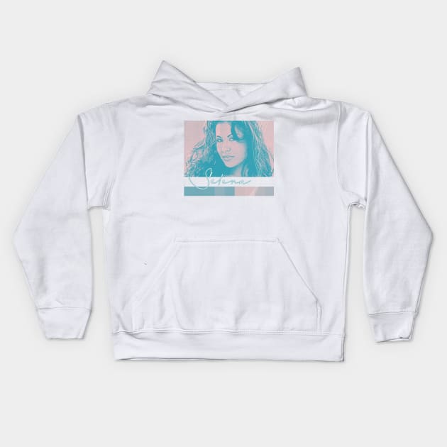 Selena  > > Aesthetic Fan Art Design Kids Hoodie by unknown_pleasures